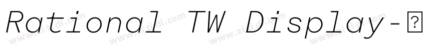 Rational TW Display字体转换